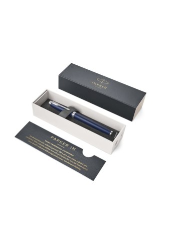 PARKER IM Fountain Pen, Matte Blue, Fine Nib with Blue Ink Refill (1931647)