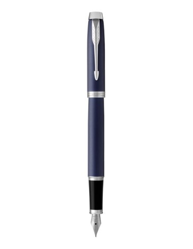 PARKER IM Fountain Pen, Matte Blue, Medium Nib with Blue Ink Refill (1931654)
