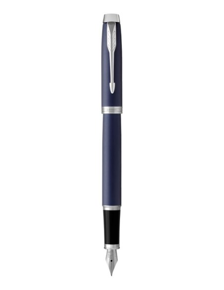 PARKER IM Fountain Pen, Matte Blue, Medium Nib with Blue Ink Refill (1931654)