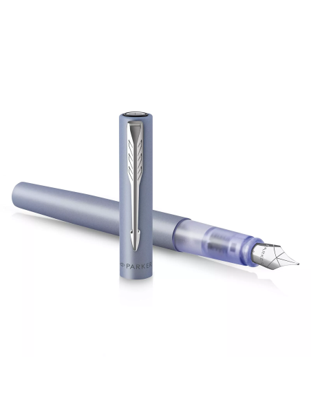 Vector Xl Silver Blue Fountain  Pen  -  M