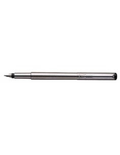 PARKER Vector Fountain Pen, Stainless Steel with Chrome Trim, Fine Nib, Blue Ink, Gift Box