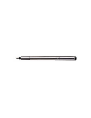 PARKER Vector Fountain Pen, Stainless Steel with Chrome Trim, Fine Nib, Blue Ink, Gift Box