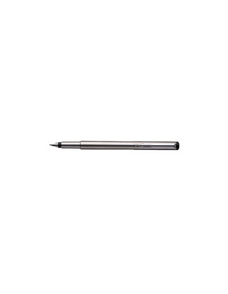 PARKER Vector Fountain Pen, Stainless Steel with Chrome Trim, Fine Nib, Blue Ink, Gift Box