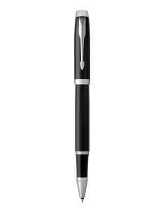 PARKER IM Rollerball Pen, Black Lacquer Chrome Trim with Fine Point Black Ink Refill, Gift Box (1931658) 2