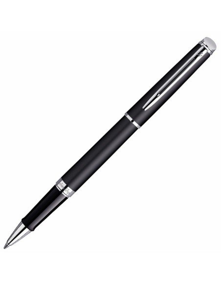 Waterman Hémisphère Rollerball Pen, Matte Black with Chrome Trim, Fine Point with Black Ink Cartridge, Gift Box