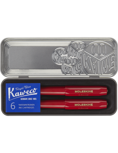 Kinkekomplekt Moleskine x Kaweco punane