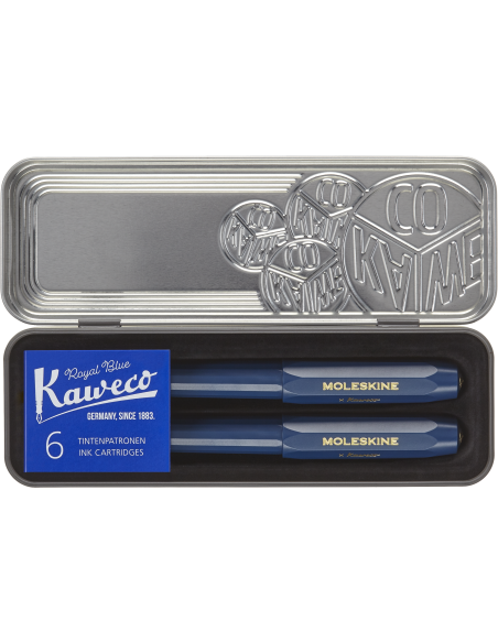 Kinkekomplekt Moleskine x Kaweco sinine