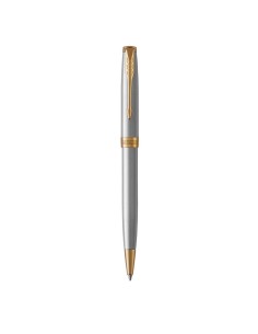 PARKER Sonnet Ballpoint Pen, Stainless Steel with Gold Trim, Medium Point Black Ink (1931507) 2
