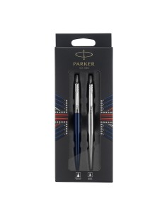 Kinkekomplekt Parker Jotter Steel CT (geelpliiats+pastapliiats)