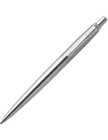 PARKER Jotter Ballpoint Pen, Stainless Steel with Chrome Trim, Medium Point Blue Ink, Gift Box (1953170)