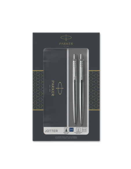 Kinkekomplekt Parker Jotter Steel CT (harilik+pastapliiats)