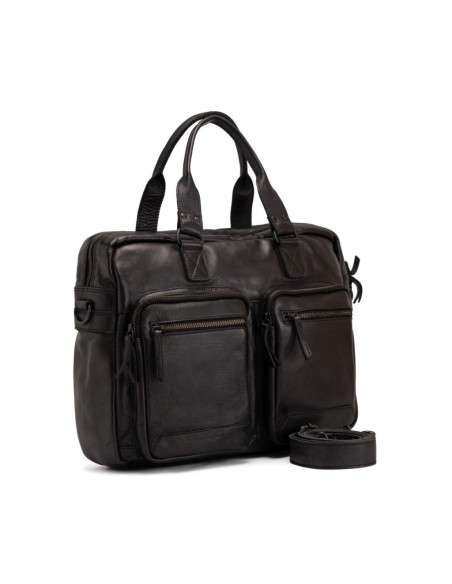 Leather briefcase Gianni Conti black