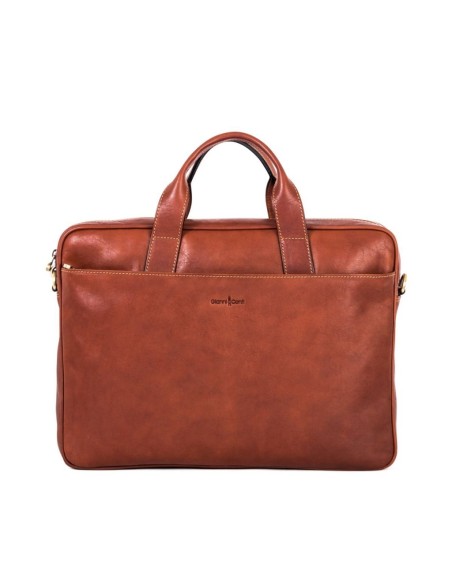 Leather briefcase Gianni Conti 911245-25 cognac leather