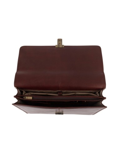 Leather briefcase Gianni Conti 9401829-10 black leather