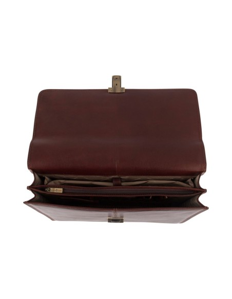 Leather briefcase Gianni Conti 9401829-10 black leather