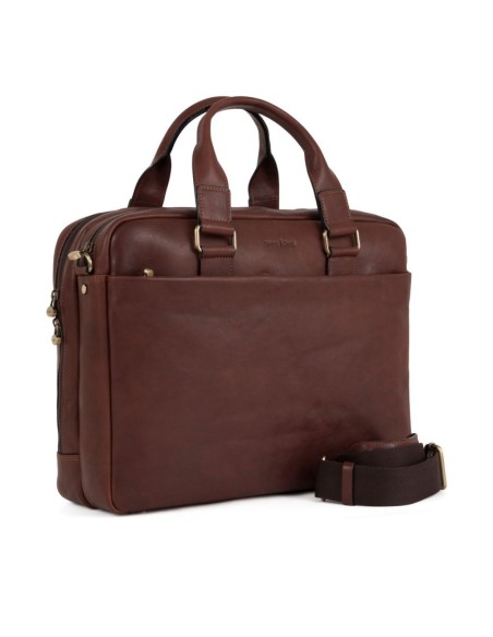 Leather briefcase Gianni Conti dark brown