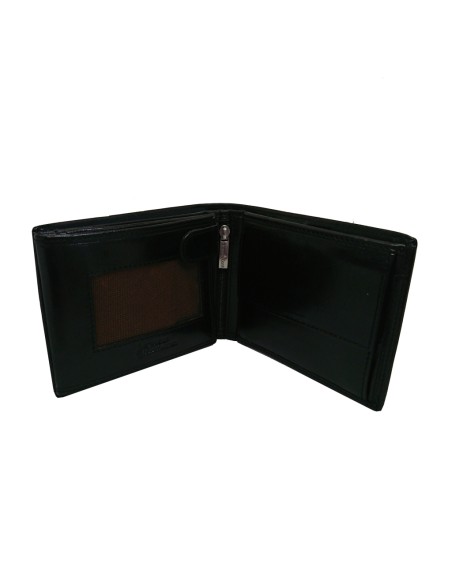 Leather wallet Gianni Conti 9407041-10 black leather