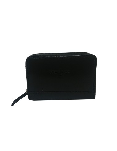 Leather wallet Gianni Conti 9407052-10 black leather