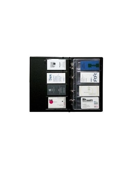 Visiitkaardimapp Panta Plast 200-le kaardile must