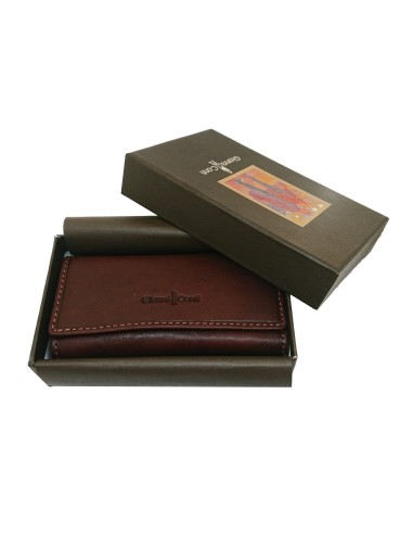 Leather keyholder Gianni Conti 919707-28 dark brown leather