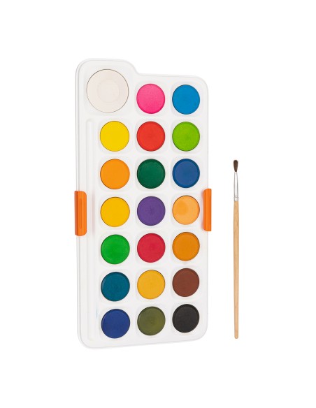 Watercolor Painting 21 colors, φ28mm， white color φ40mm ASST.