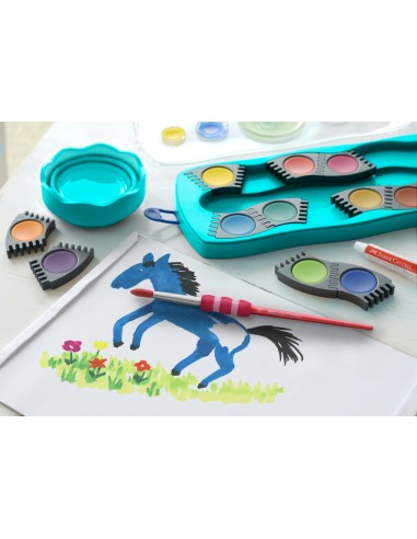 Connector paint box 12 colours turquoise