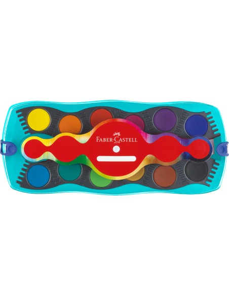 Vesivärvid Faber-Castell Connector 12-värvi türkiis