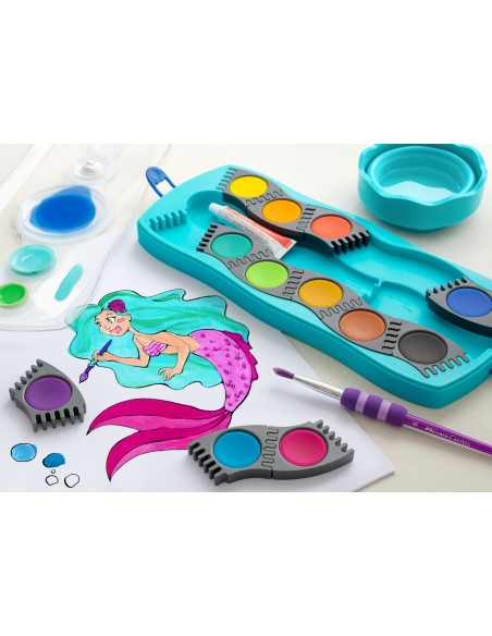 Connector paint box 12 colours turquoise