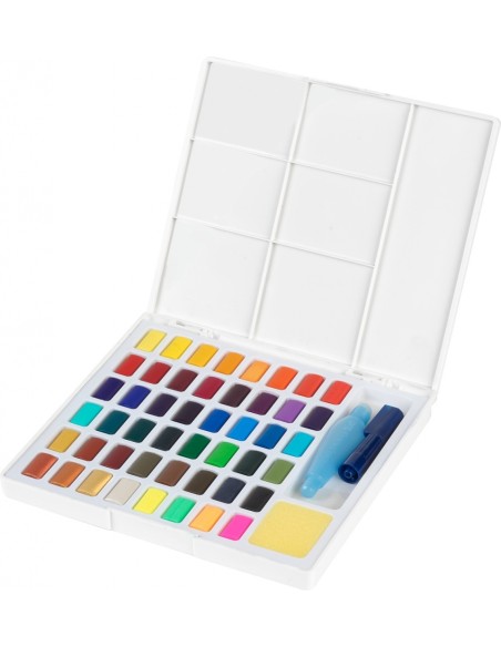 Watercolours in pans, 48ct set