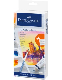 Akvarellvärv Faber-Castell 12 värvi 9ml