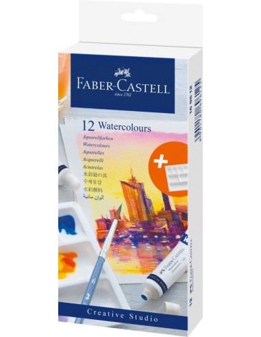 Akvarellvärv Faber-Castell 12 värvi 9ml