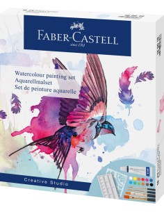 Watercolours painting set of 18