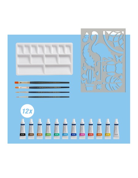 Watercolours painting set of 18