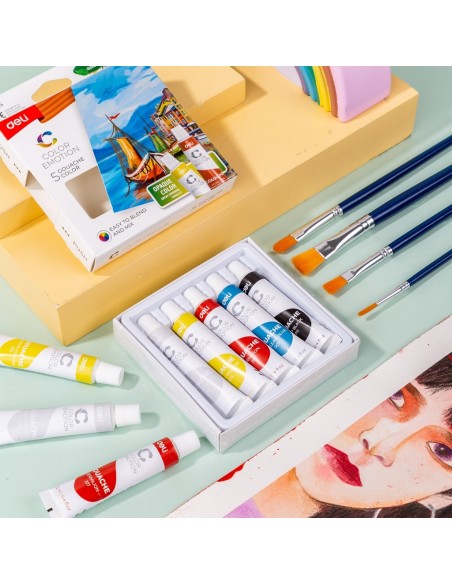Gouache 5 colors,12ml/tube Asst.