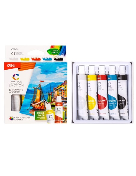 Guass DELI 5-värvi 12ml tuubis