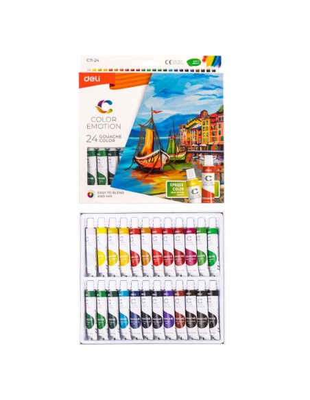 Gouache 24 colors,12ml/tube Asst.