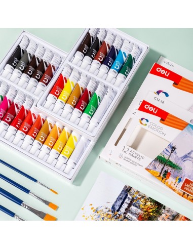 Acrylic Colors 24 colors,12ml/tube Asst.