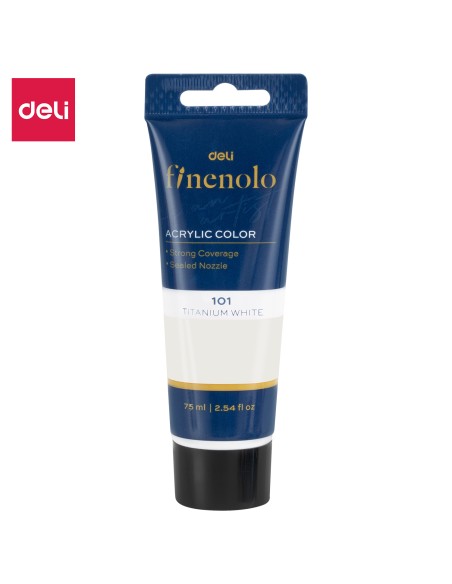 Akrüülvärv DELI Finenolo 75ml, valge