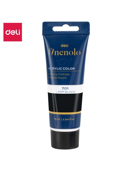 Akrüülvärv DELI Finenolo 75ml, must