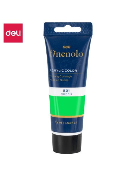 Akrüülvärv DELI Finenolo 75ml, roheline