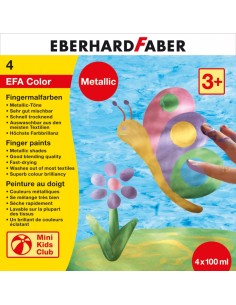 Näpuvärvid EberhardFaber metallik 4x100ml