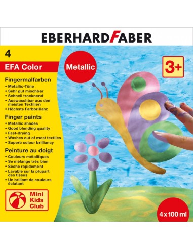 Finger Paints metallic 4x100ml EberhardFaber