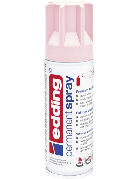 Akrüülvärv edding 5200 Premium acryllak 200ml pihustiga pastell roosa matt