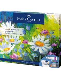 Akrüülvärvid Faber-Castell 12 värvi 12ml + lisad