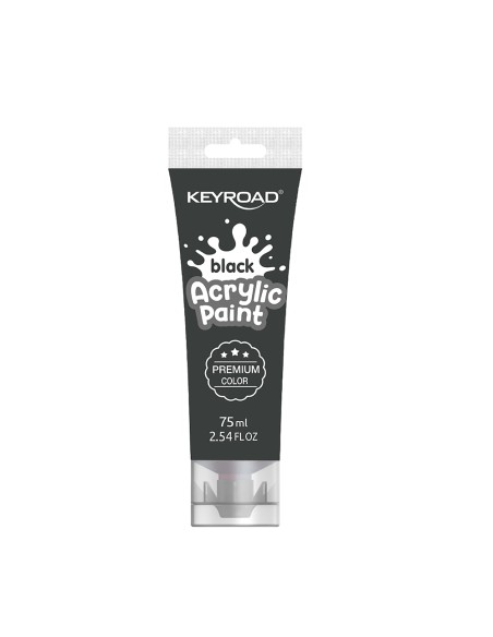 Acrylic paint 75ml,black color