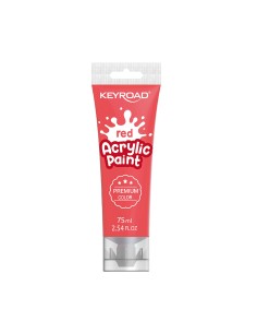 Acrylic paint 75ml,red color