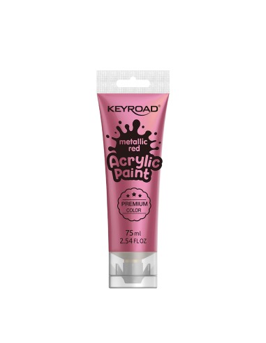 Acrylic paint 75ml,metallic red color