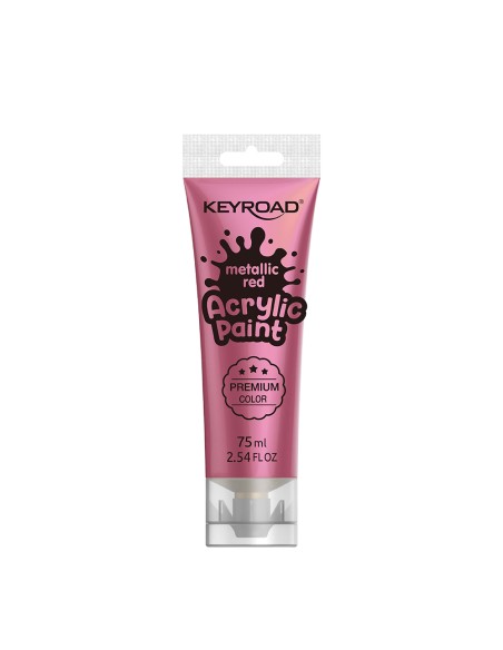 Acrylic paint 75ml,metallic red color