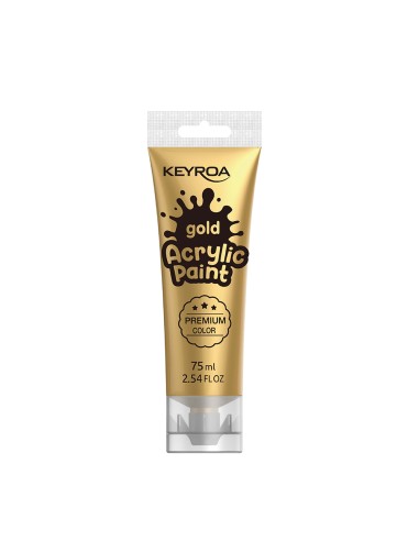 Akrüülvärv Keyroad 75ml, metallik kuldne