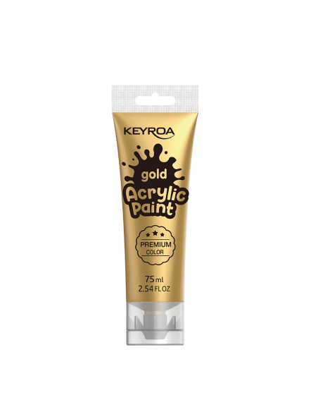Akrüülvärv Keyroad 75ml, metallik kuldne
